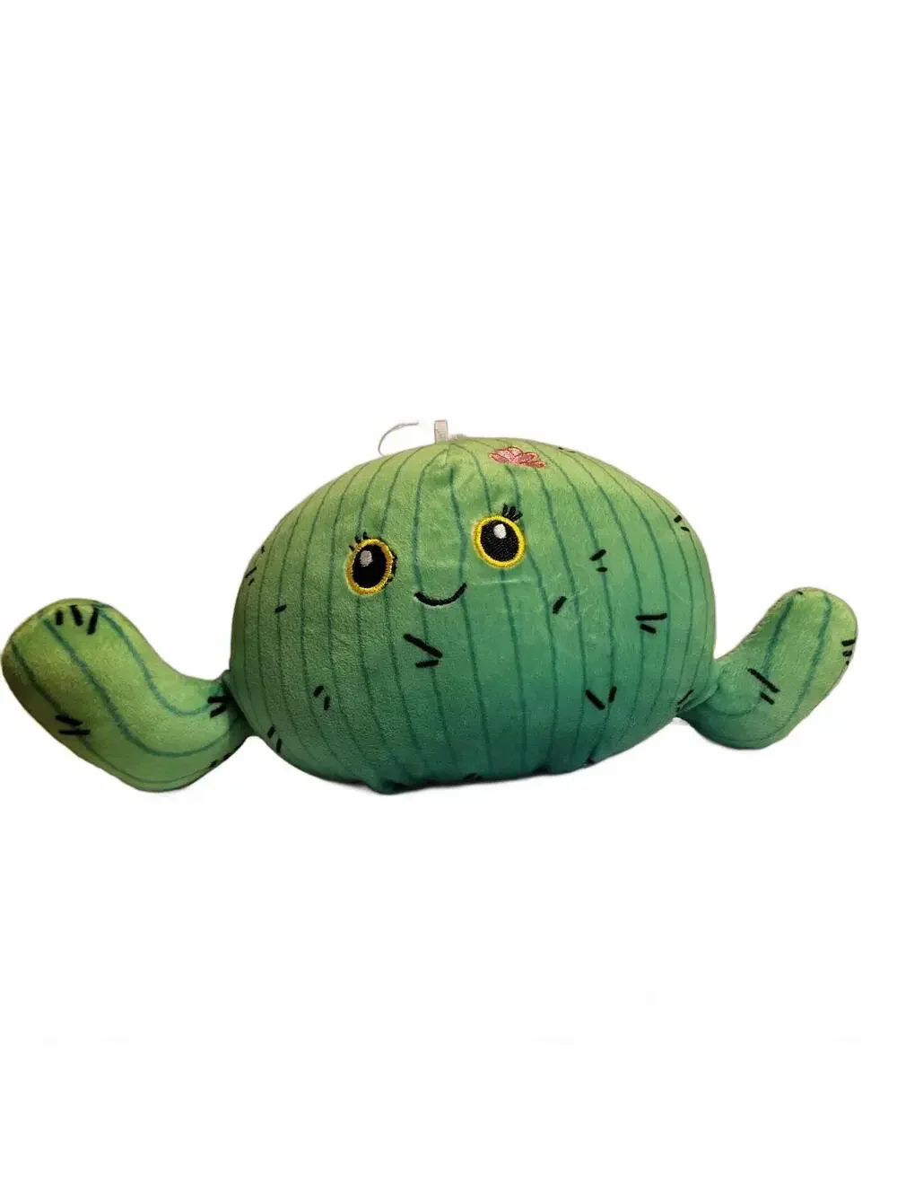 Huggzeez Soft Cuddly Plush Green Cactus Pillow with Arms and Smiling Face